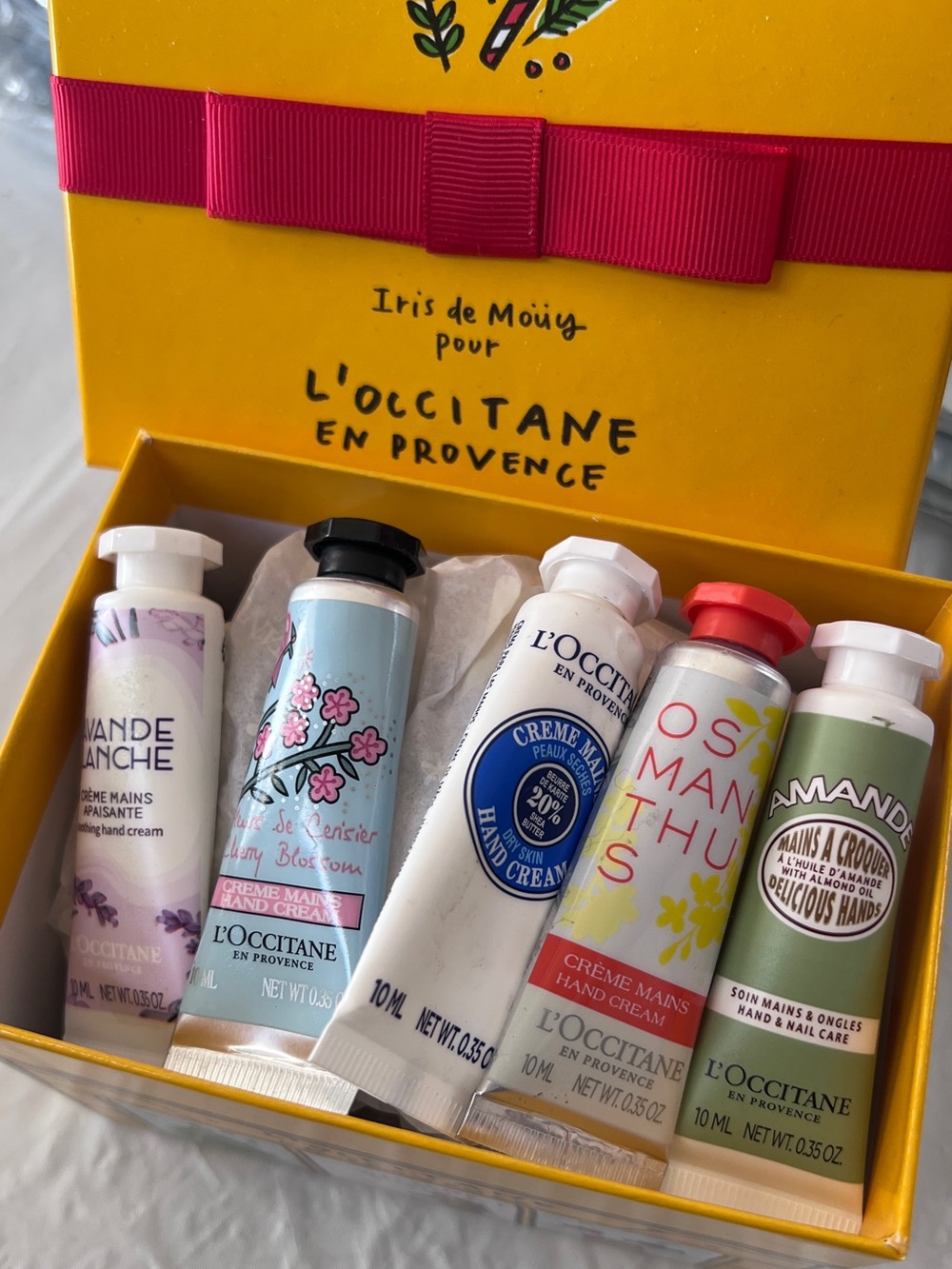 New! 5Pc L'Occitane Hand Cream Gift Set